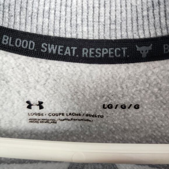 Under Armour Women’s Project Rock Iron Paradise Sweatshirt L Gray 1370546 - Picture 3 of 10